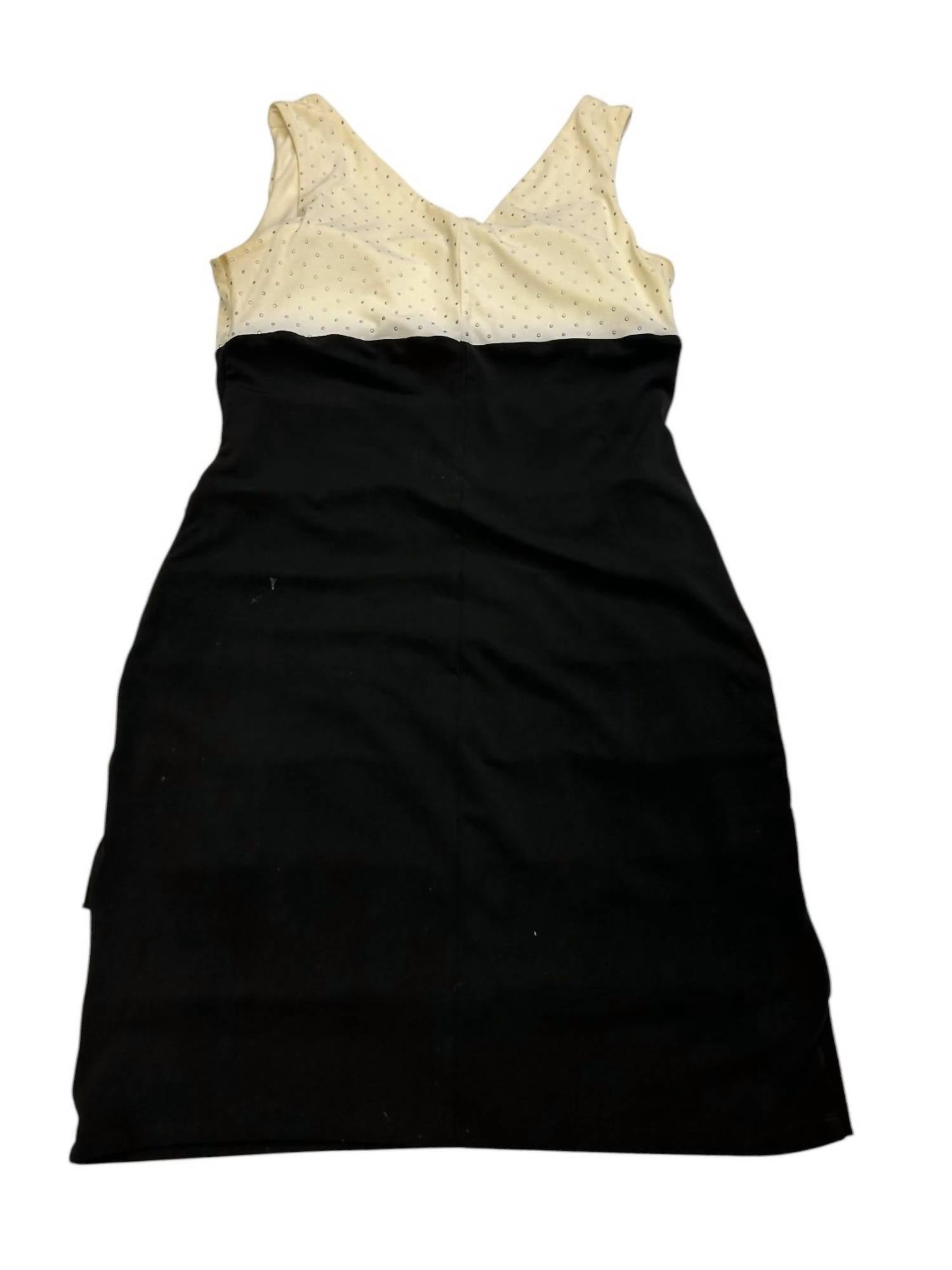 Enfocus Studio Tiered Ruffle Dress in black cream - women's dress - alternate view