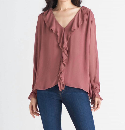 Dex - Lace Trim Ruffle Top