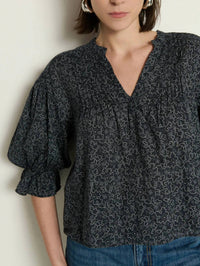 Nation LTD La Scarlet Pintuck Top in santa fe floral - women's blouse - view 4