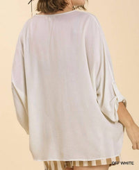 Umgee - High Low Dolman Sleeve Top - Plus