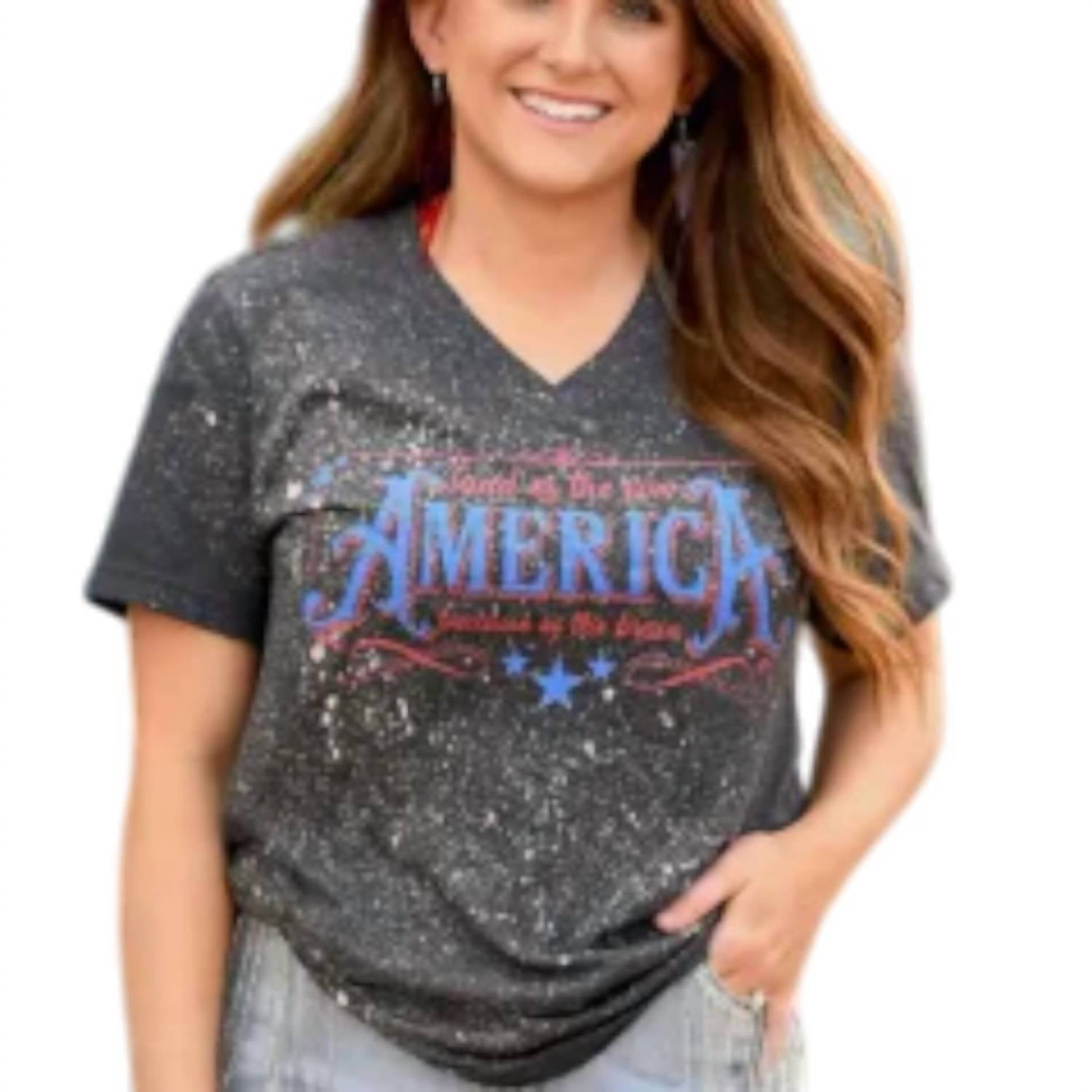 P&Pd Wholesale - America Land Of The Free Tee