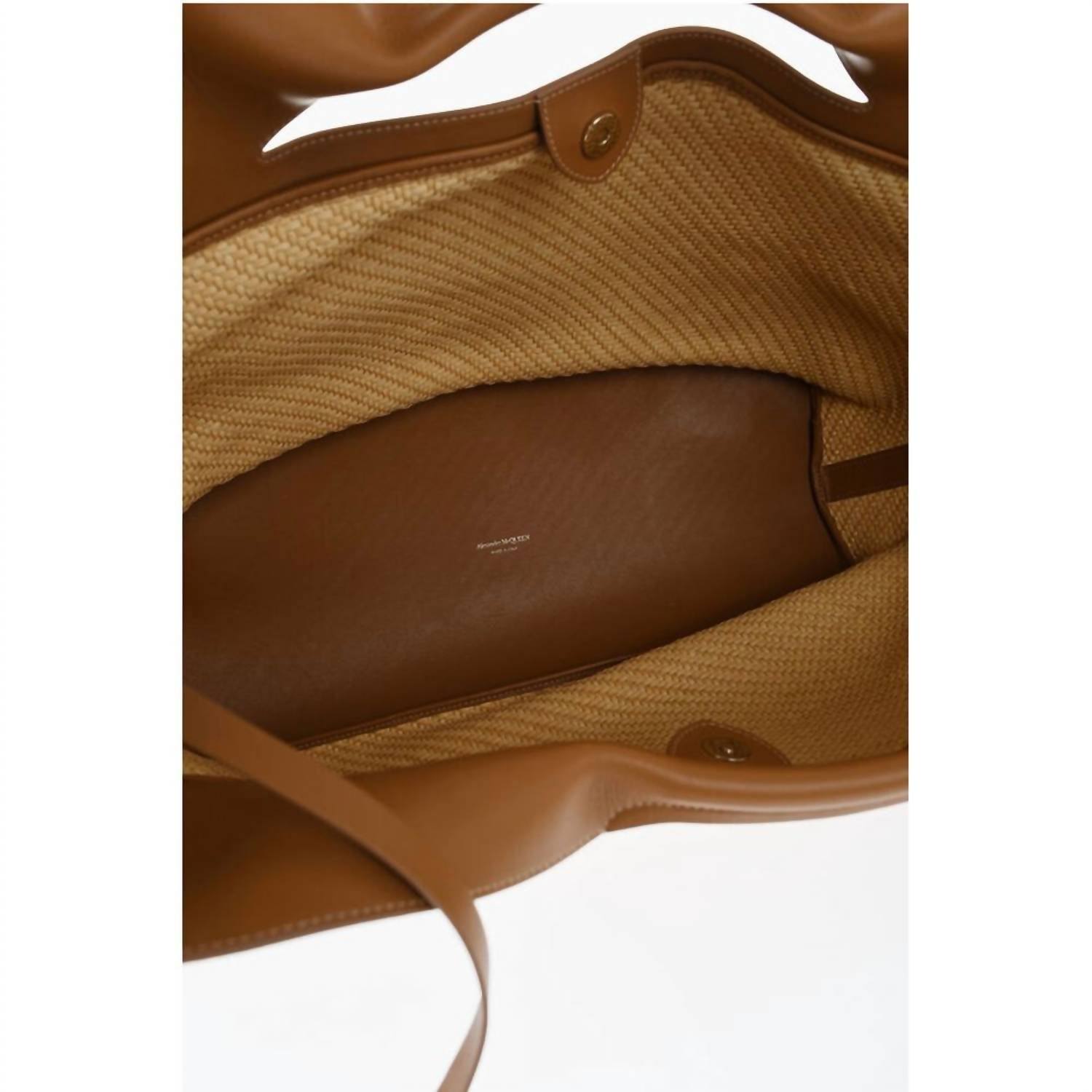Alexander Mcqueen - Women's Leather And Raffia The Bow Maxi Tote Bag
