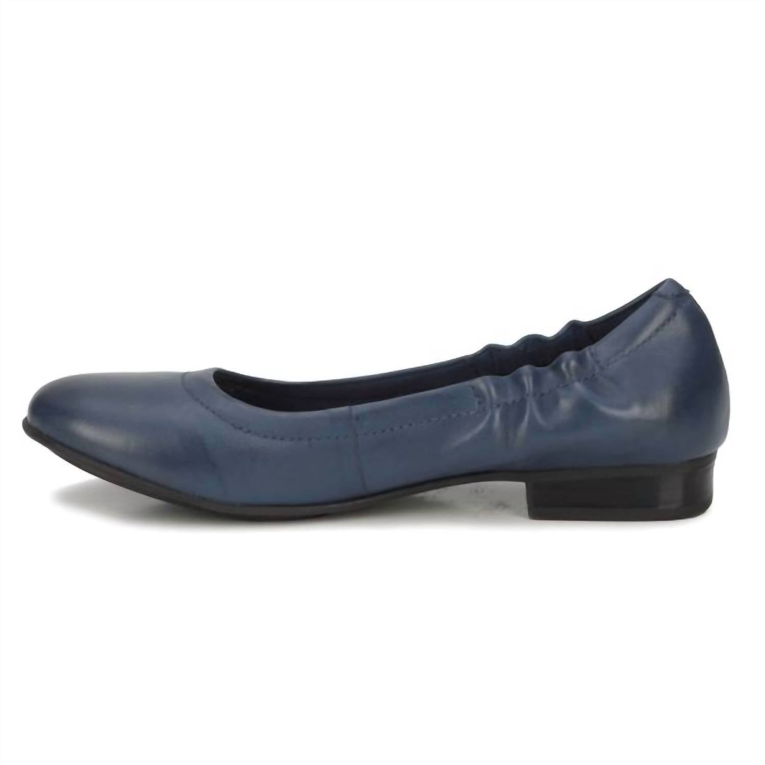 the walking cradle co. Women's Tess Comfort Ballet Flats in navy mestico - women's flats - alternate view