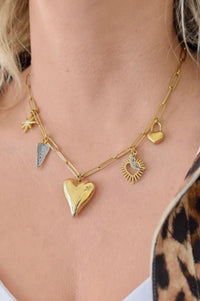 Farrah B Jewelry - Women's Moon And Back Necklace