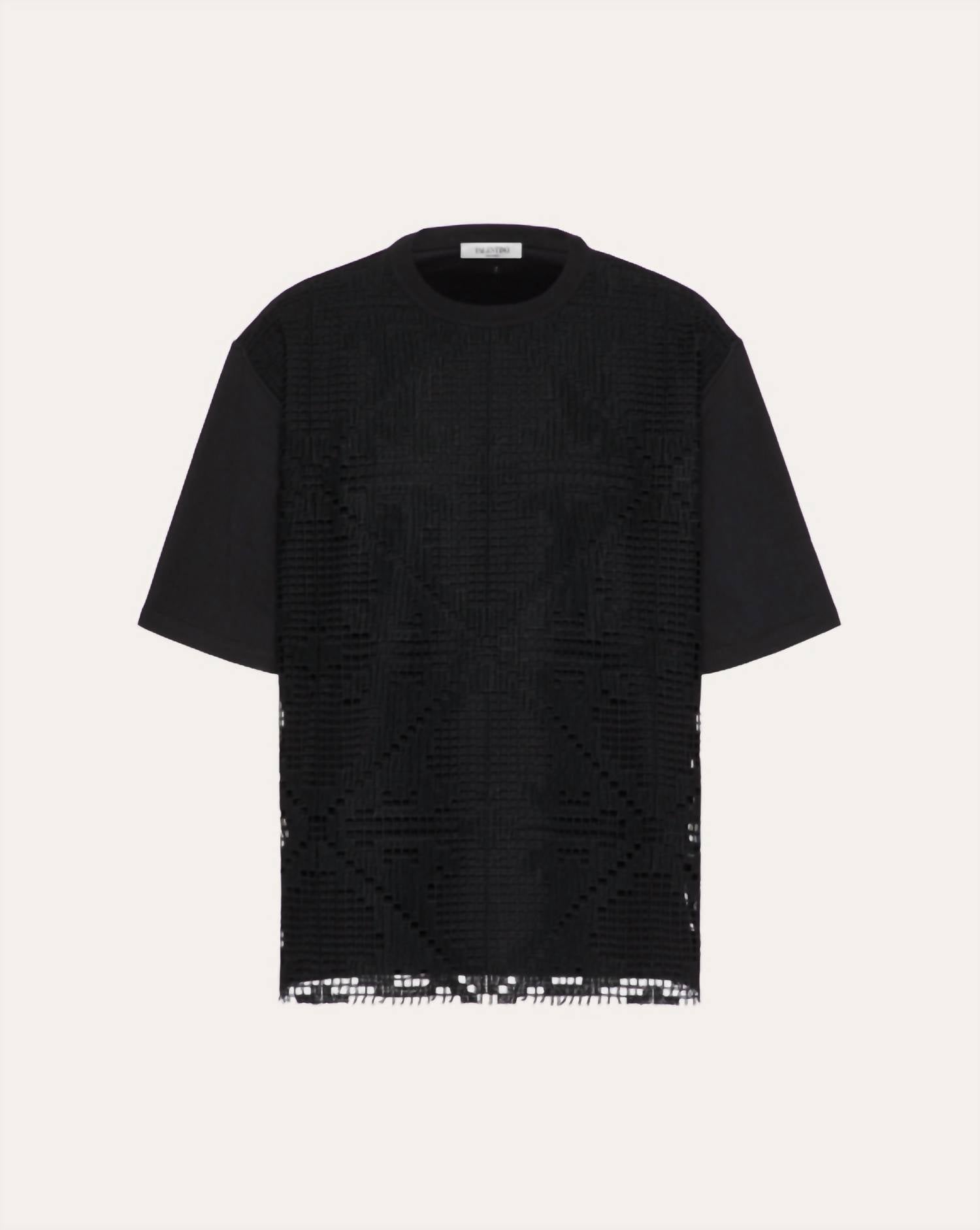 Valentino - Short Sleeve Crochet T-shirt