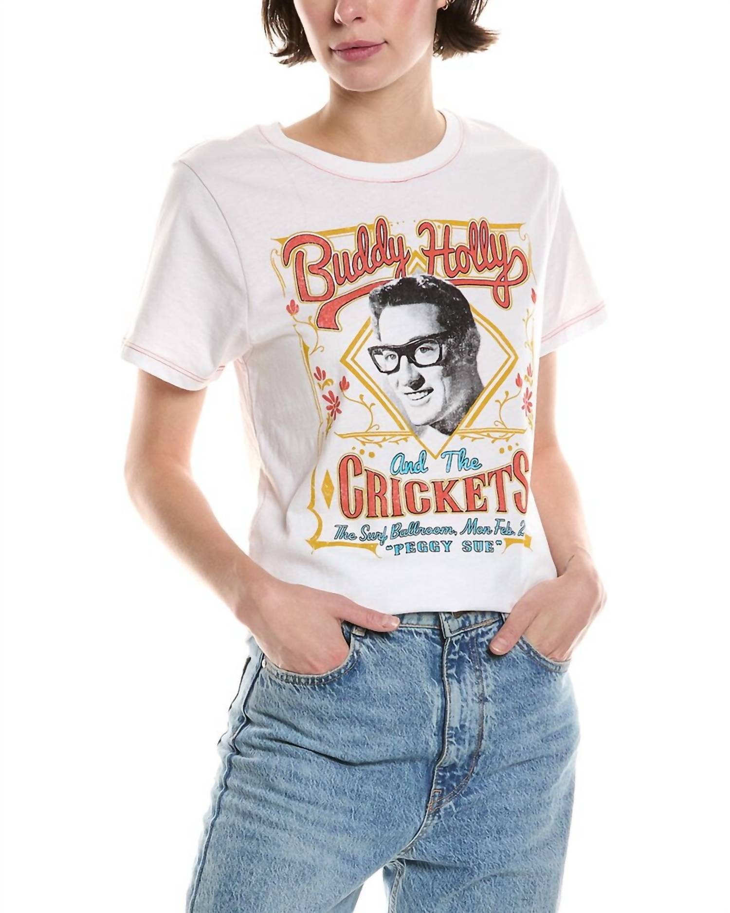 PRINCE PETER Buddy Holly & The Crickets Tee in white - women's t-shirt