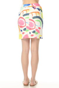 Charlie B - Abstract Printed Pull On Stretch Skorts