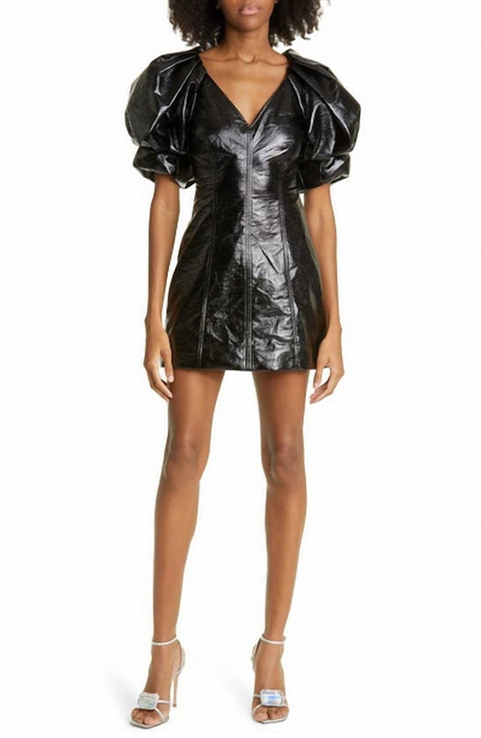 A.L.C. - Park Crinkled Faux Leather Mini Dress
