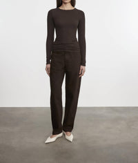 Enza Costa - SILK KNIT LONG SLEEVE CREW TEE