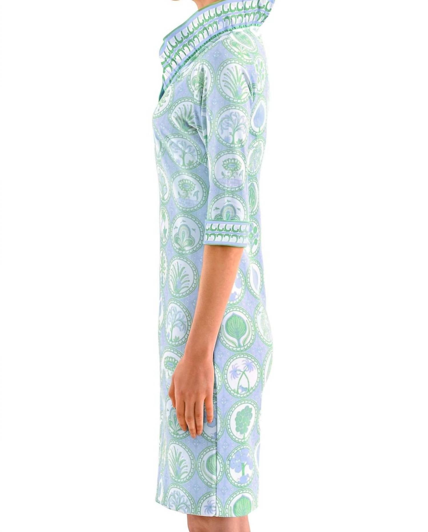 Gretchen Scott - Ruffle Neck 3/4 Sleeve Dress