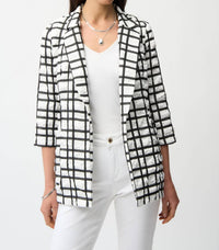 Joseph Ribkoff - Collared Checkered Top