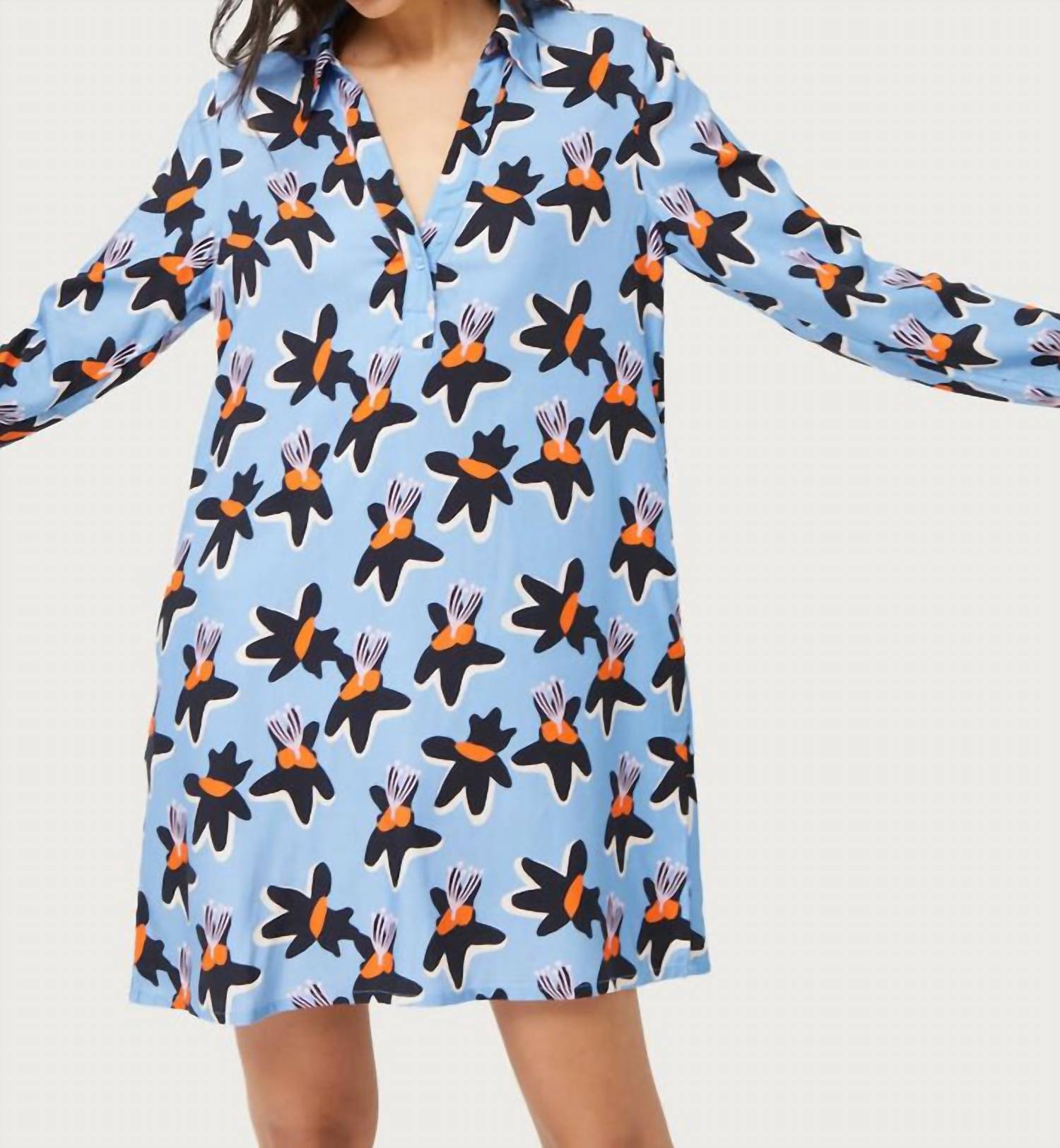 Compania Fantastica - Calatea Floral Print Short Dress