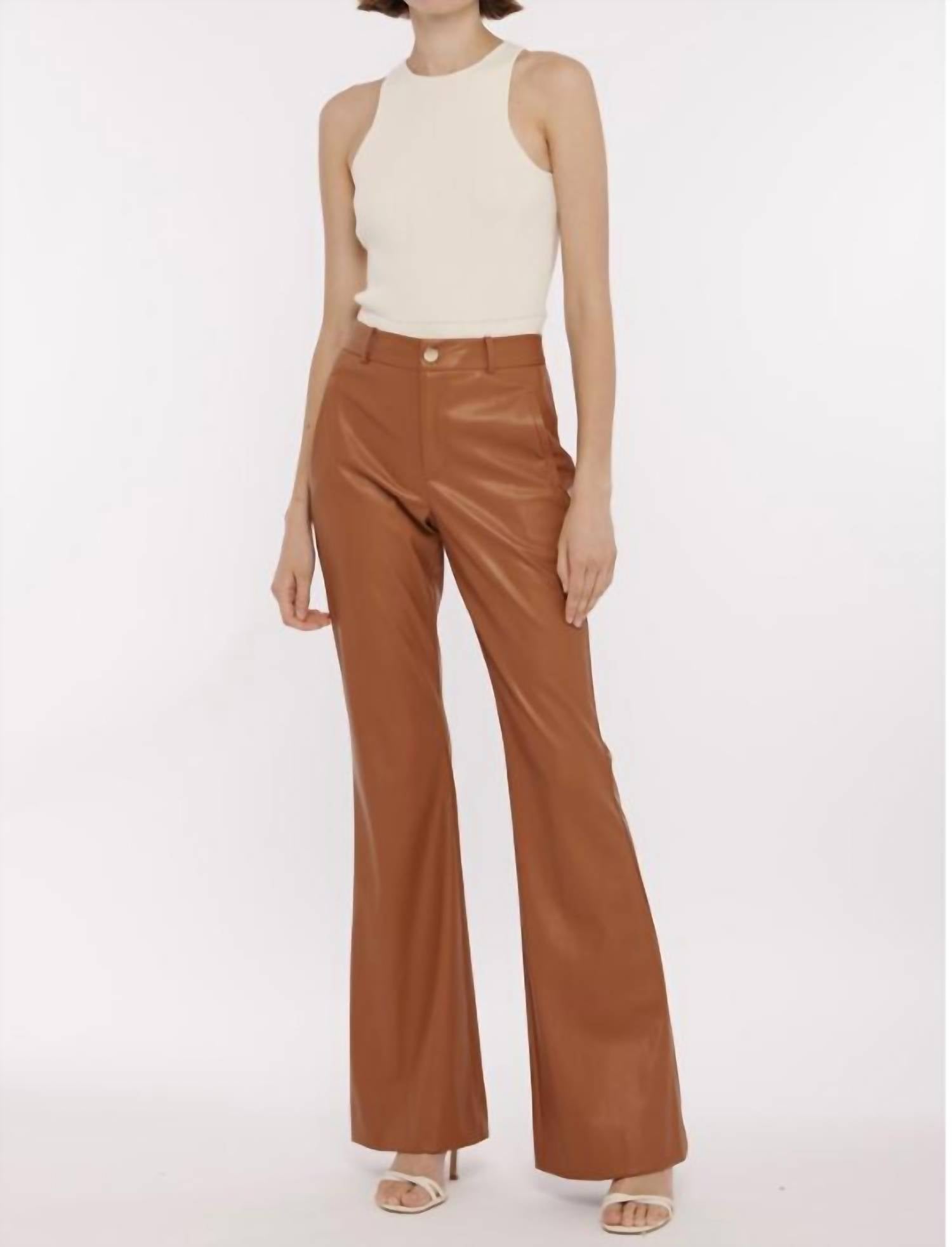 Toccin - Gaia Vegan Leather Flared Pant
