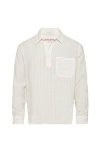 Orlebar Brown - Men's Shanklin Linen Stripe Long Sleeve Shirt