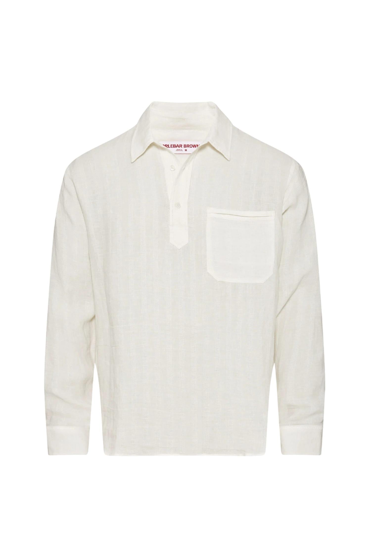 Orlebar Brown - Men's Shanklin Linen Stripe Long Sleeve Shirt