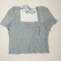 Lucy Paris - Martina Square-neck Crochet Top