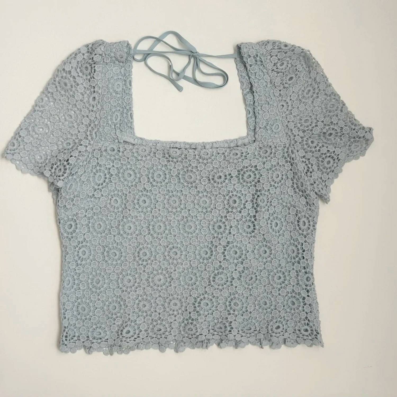 Lucy Paris - Martina Square-neck Crochet Top