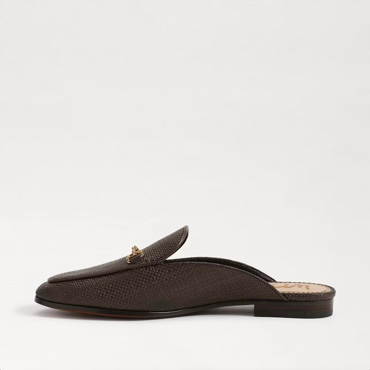 Sam Edelman - Women's Linnie Slip On Rounded Toe Chain Detailed Wide Mules