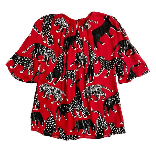 Carolina Herrera - Silk Tigers Leopards Blouse