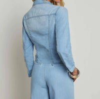 L'Agence - Janelle Slim-raw Denim Jacket