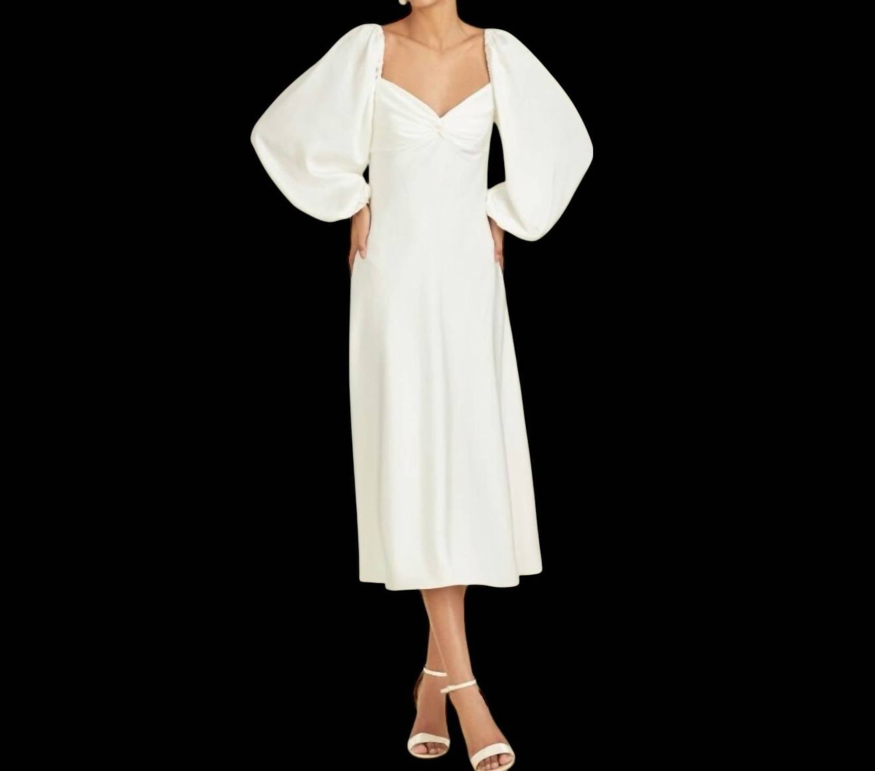Sachin & Babi - Melody Satin Crepe Cutout Midi Dress