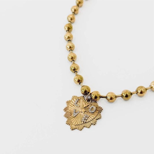 Pretty Simple - Women's Sunburst Heart Love Pendant Necklace