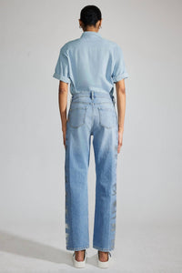 KanCan Straight Leg Jeans With Pattern in blue - women's jeans - view 4