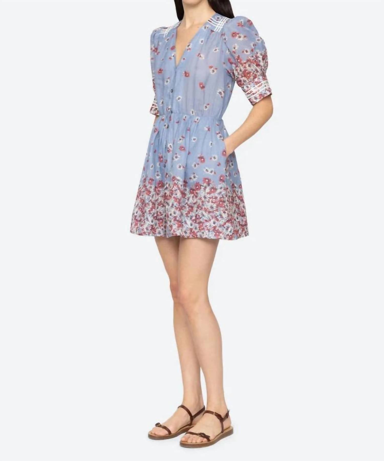 Sea - Whitney Print Puff Sleeve Dress