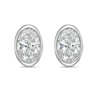 Diana M Jewels - Women's Oval Lab-grown Diamond Stud Earrings (9.00 Tcw) - Elegant Plus