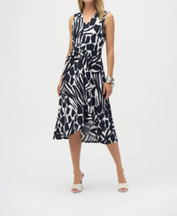 Joseph Ribkoff - Abstract Print High Low Dress