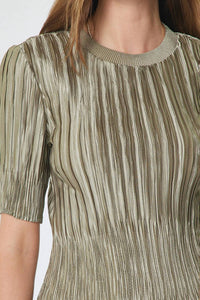 Current Air - Tanya Pleated Short Sleeve Top