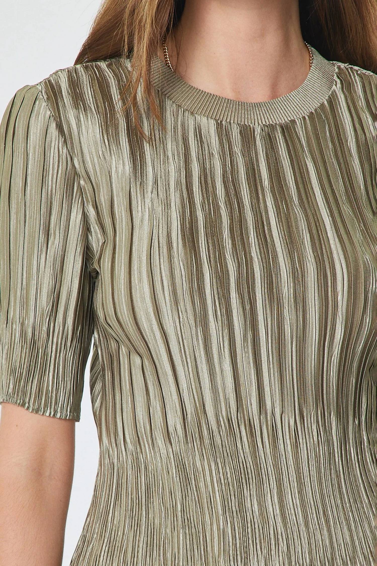 Current Air - Tanya Pleated Short Sleeve Top