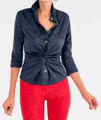 Gretchen Scott - Twist and Shout Ultra Suede Top