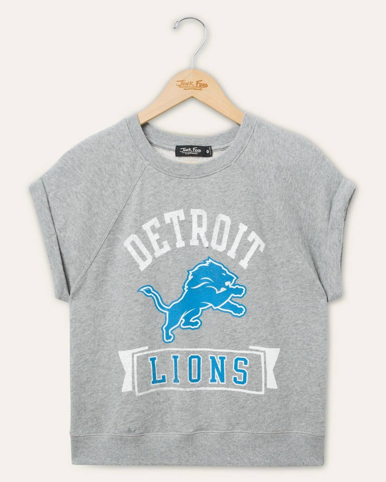 Junk Food - Women's Detroit Lions Raglan Fleece Tank Top