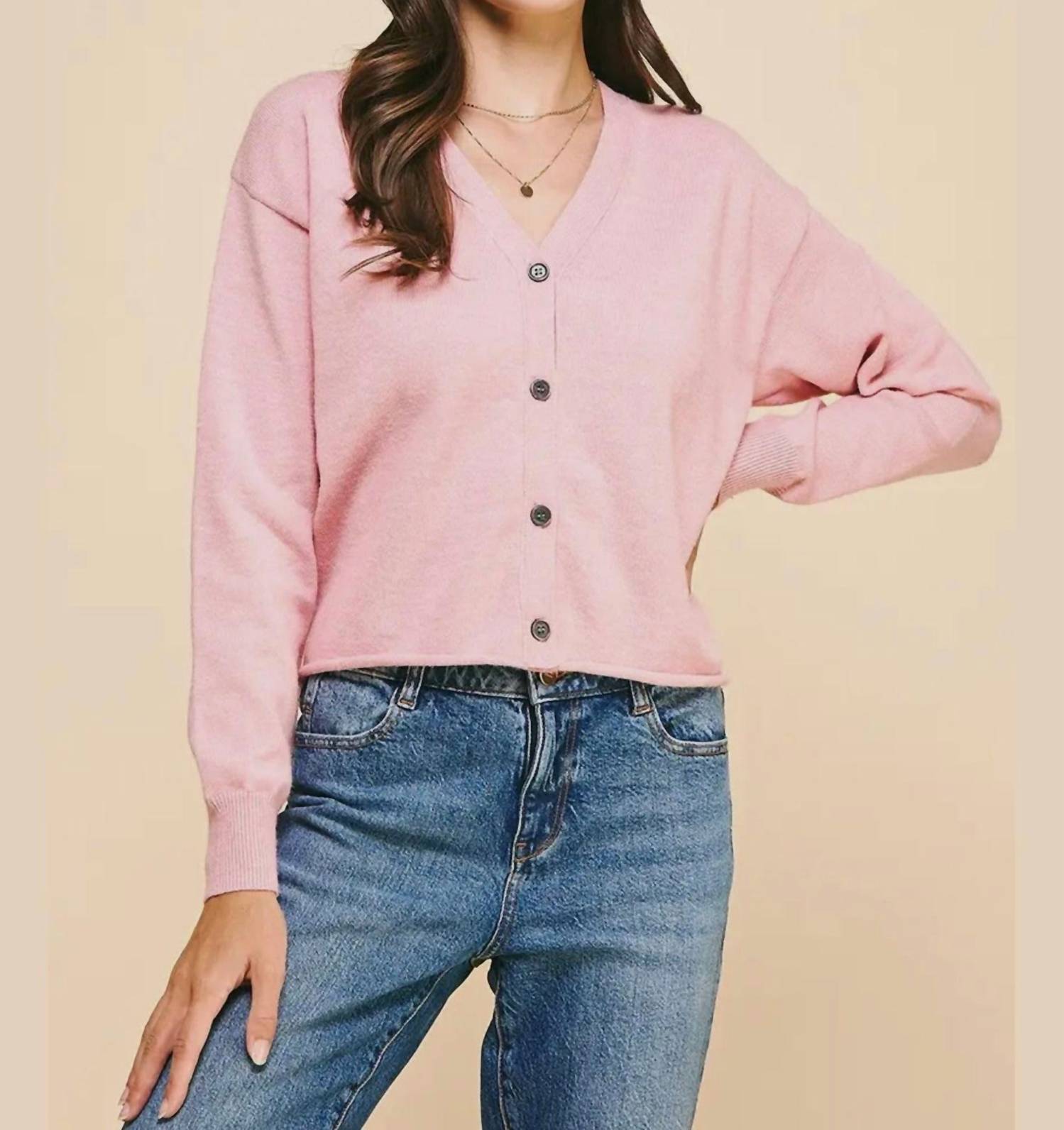 Pinch - Raw Edge Sweater Cardigan