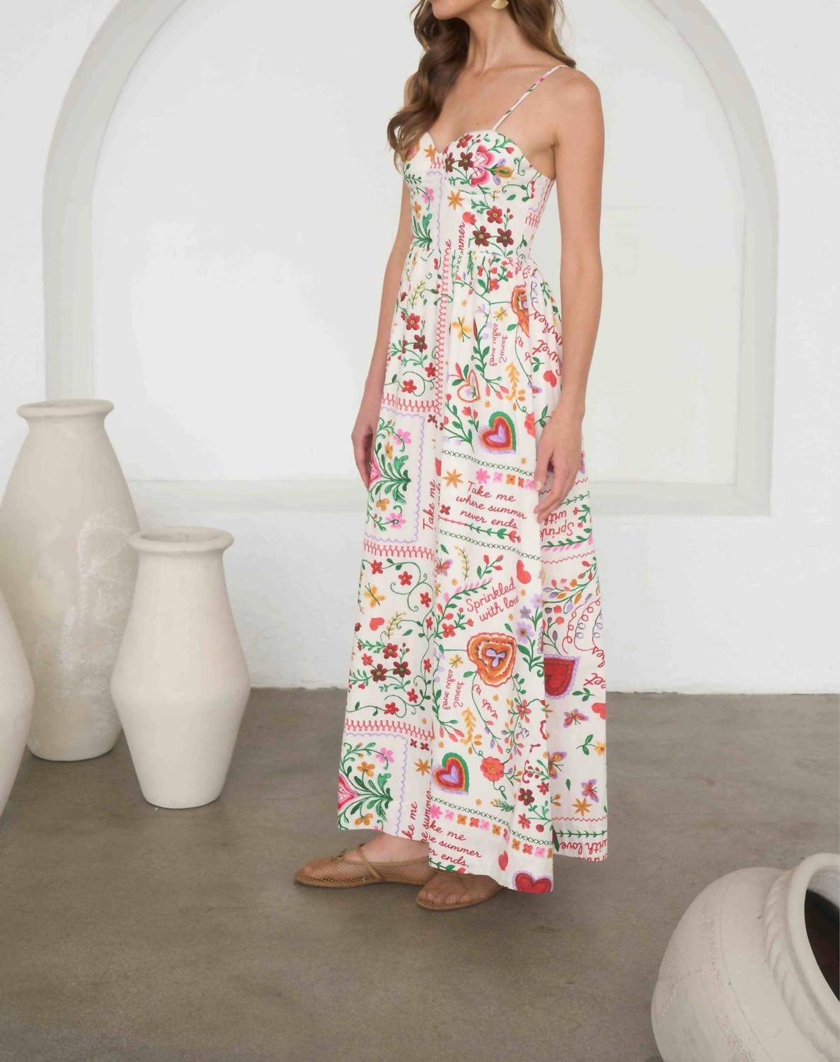 Moon River - Women's Printed Midi Dress