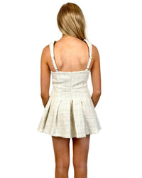 Sincerely Ours Helena Tweed Romper in white - women's pants - detail view