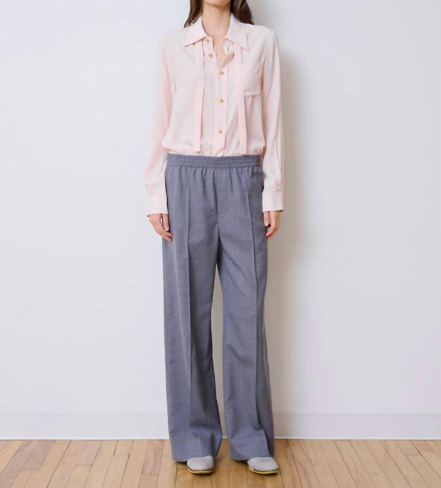 WE-AR4 Academy Silk Crepe Blouse in pale blush - women's blouse - alternate view