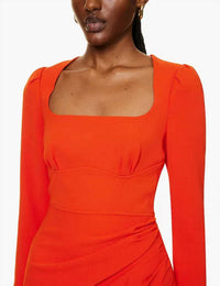 Self-Portrait - Women's Crepe Ruched Midi Dress