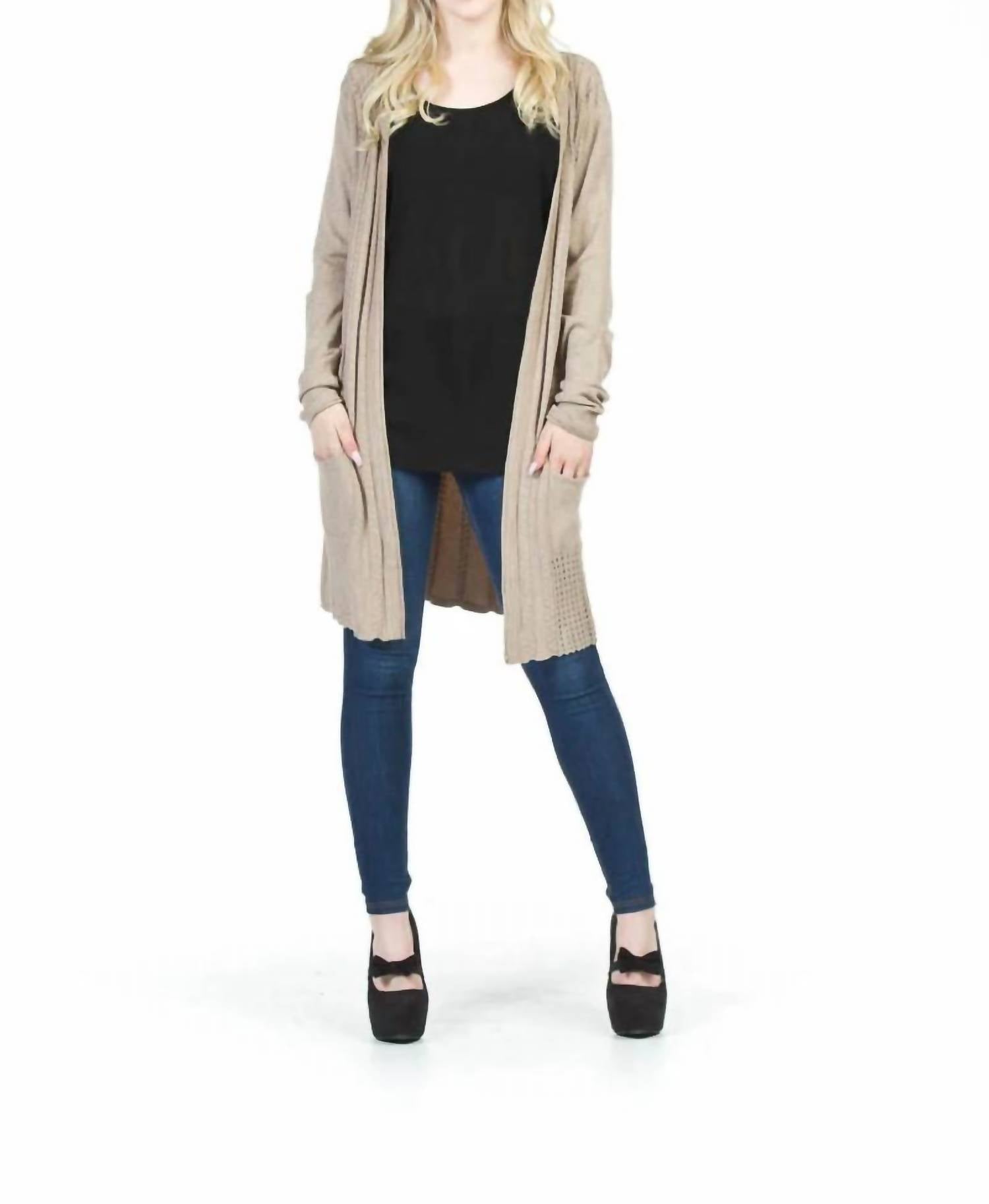 Papillon - Soft Textured Cardigan With Pockets