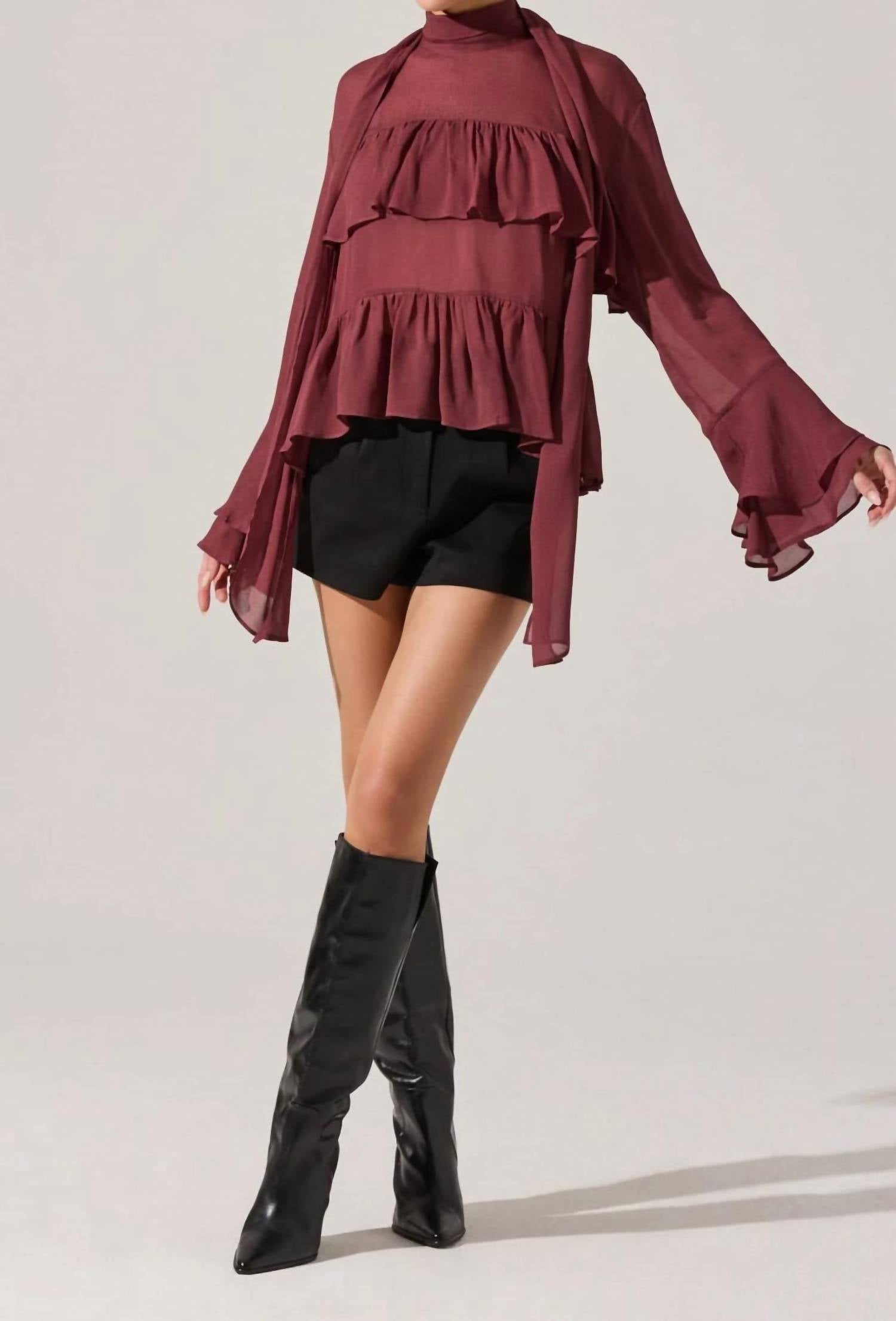 Astr - Fae Ruffle Top