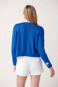 Z Supply Sienna Palm Sweater in nautical 1 - women's sweater - view 4