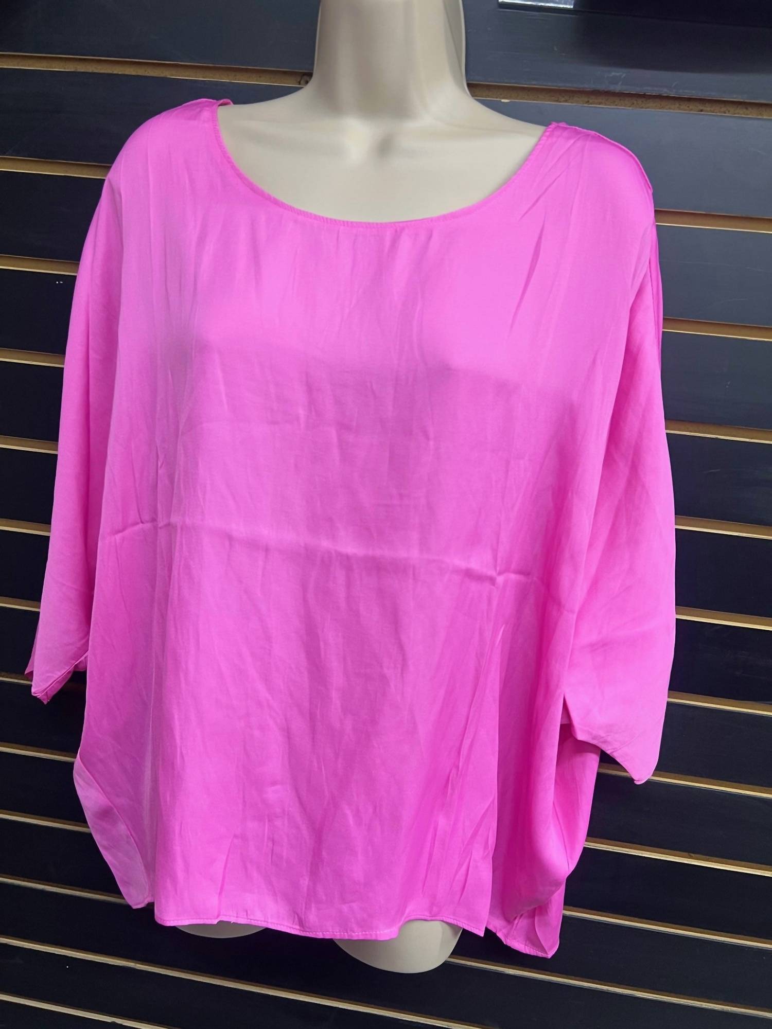 ee:some Women's Satin Elegance Top in bubble pink - women's blouse