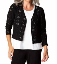 Habitat - Eyelet Blooms Open Front Jacket