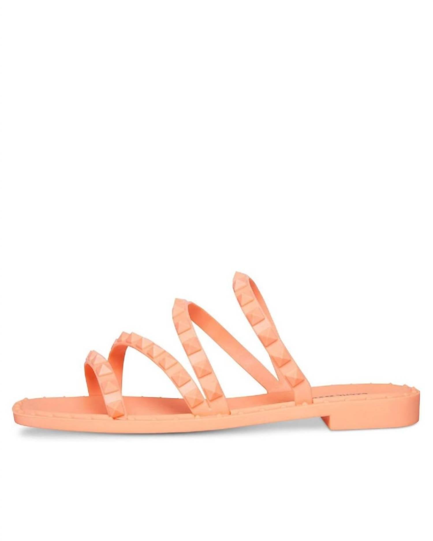 STEVE MADDEN Women's Skyler Strappy Slide Sandal in peach - women's sandal - alternate view