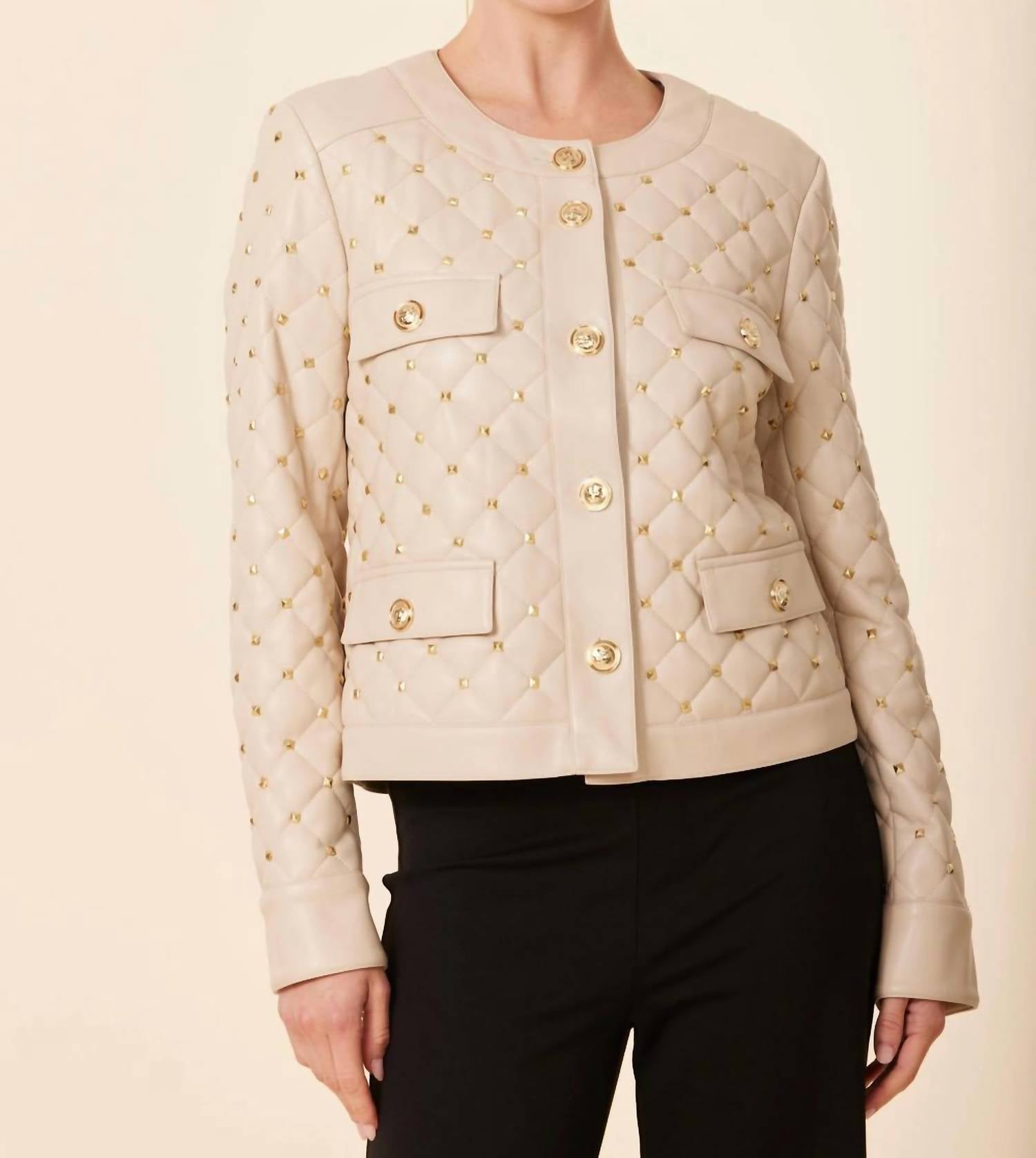 Dolce Cabo - Quilted Jacket With Studs