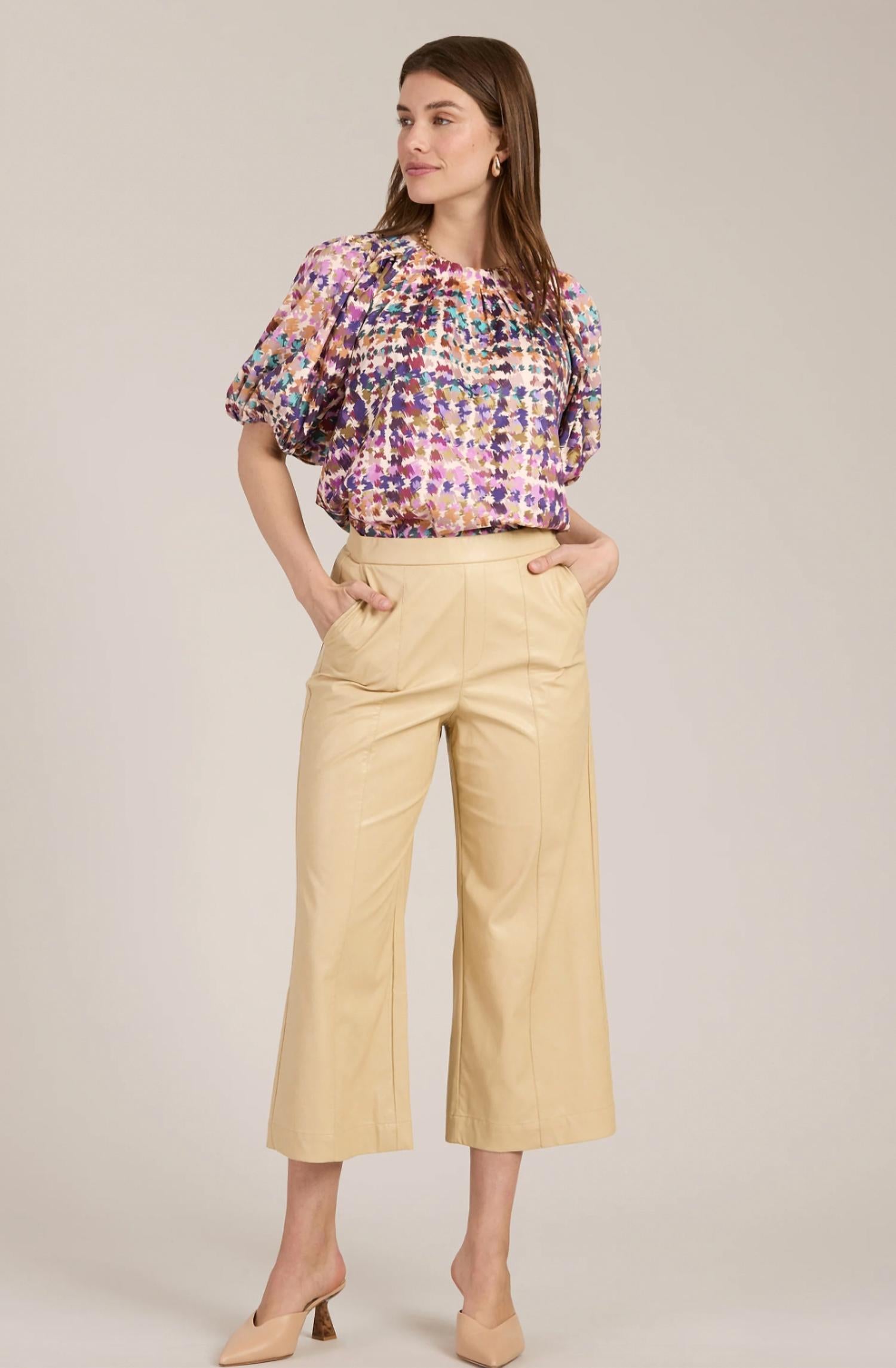 Tyler Boe - Payton Pleather Crop Pant