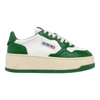 AUTRY Women’s Platform Sneakers in white green - women's sneaker - detail view