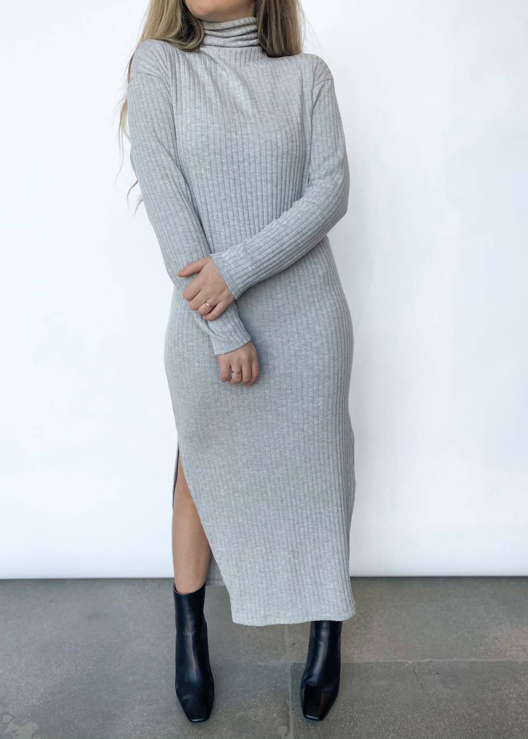 Enza Costa - Sweater Rib Turtleneck Dress