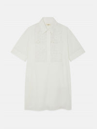 Suncoo - Cross Button Front Mini Dress